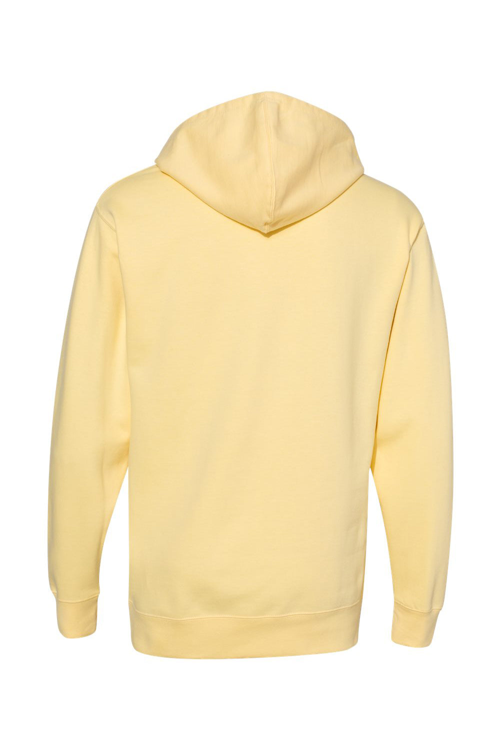 Independent Trading Company SS4500 Mens Hooded Sweatshirt Hoodie w/ Pouch Pocket Light Yellow Flat Back