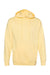 Independent Trading Company SS4500 Mens Hooded Sweatshirt Hoodie w/ Pouch Pocket Light Yellow Flat Front