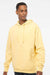 Independent Trading Company SS4500 Mens Hooded Sweatshirt Hoodie w/ Pouch Pocket Light Yellow Model Front