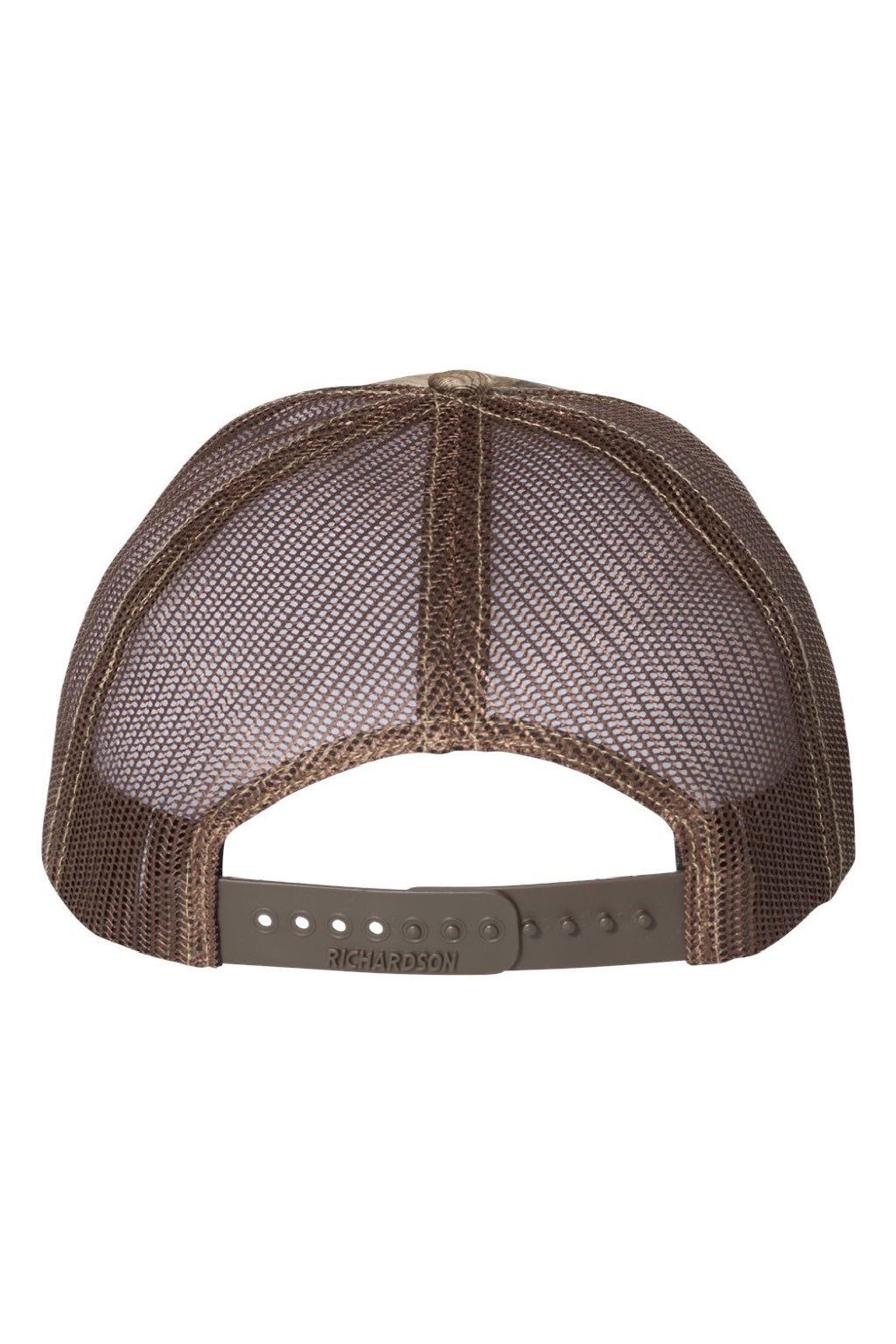 Richardson Hats 112P Mens Printed Snapback Trucker Hat Realtree Edge/Brown Flat Back