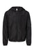 Independent Trading Co. EXP24YWZ Youth Full Zip Windbreaker Hooded Jacket Black Flat Front