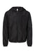 Independent Trading Company EXP24YWZ Youth Wind & Water Resistant Full Zip Windbreaker Hooded Jacket Black Flat Front