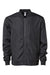 Independent Trading Company EXP52BMR Mens Water Resistant Full Zip Bomber Jacket Black Flat Front