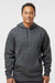 Augusta Sportswear 5414 Mens Fleece Hooded Sweatshirt Hoodie Heather Carbon Grey Model Front
