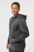 Augusta Sportswear 5414 Mens Fleece Hooded Sweatshirt Hoodie Heather Carbon Grey Model Side