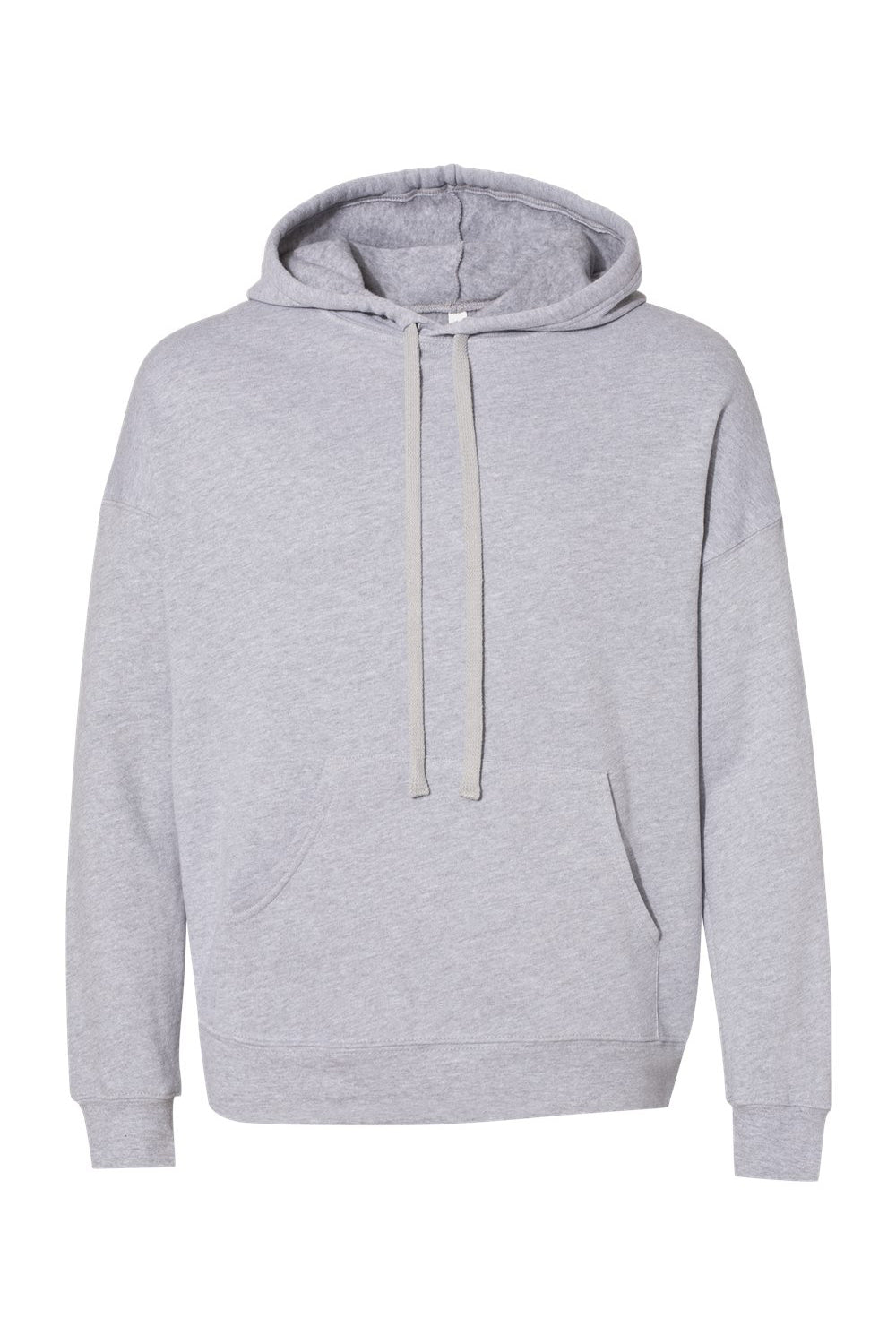 Bella + Canvas BC3729/3729 Mens Sponge Fleece Hooded Sweatshirt Hoodie w/ Pouch Pocket Heather Grey Flat Front