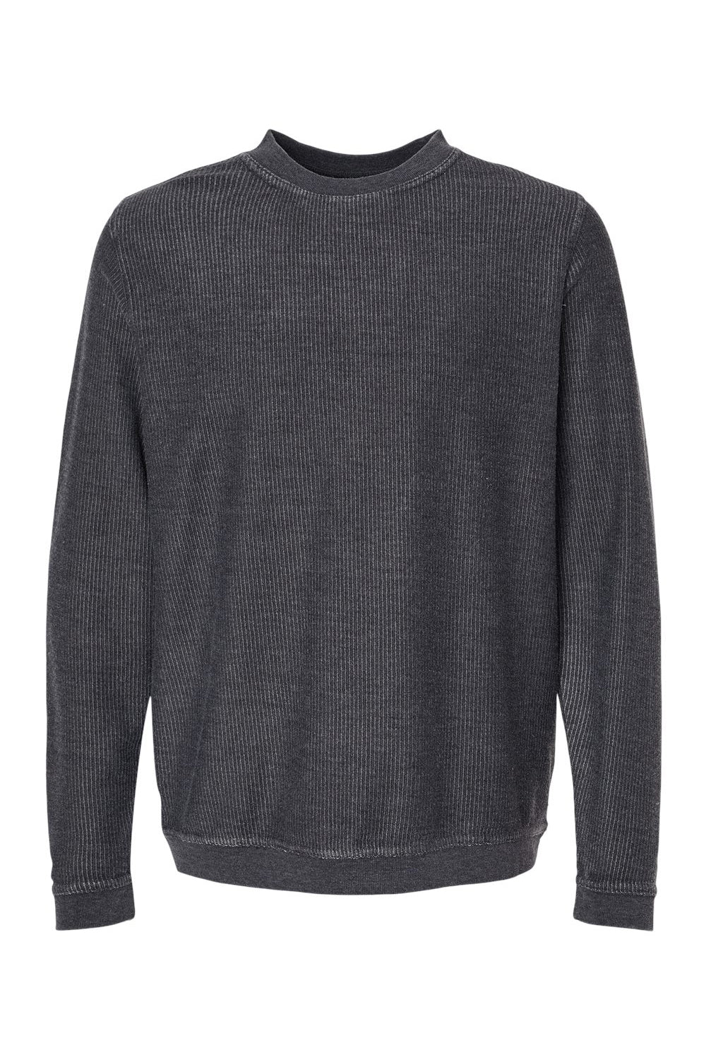 Boxercraft D02 Mens Corduroy Crewneck Sweatshirt Black Flat Front