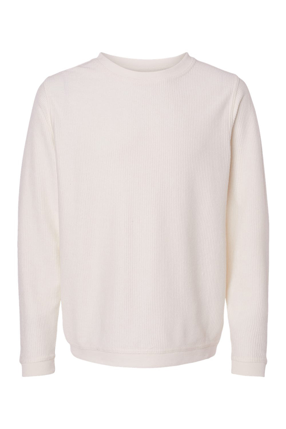 Boxercraft D02 Mens Corduroy Crewneck Sweatshirt Natural Flat Front