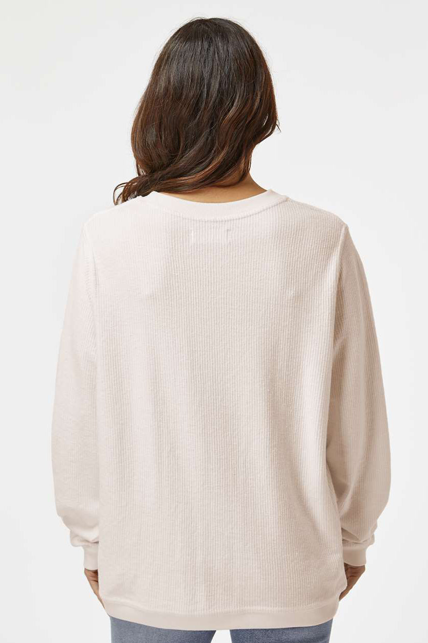 Boxercraft D02 Mens Corduroy Crewneck Sweatshirt Natural Model Back