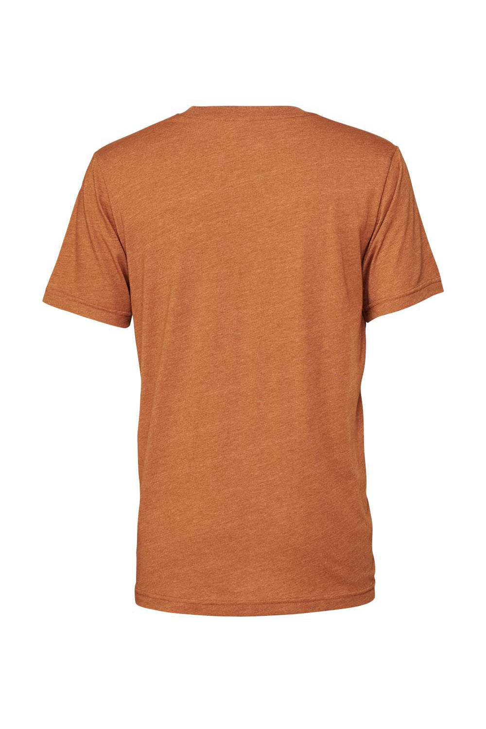 Bella + Canvas BC3001CVC/3001CVC Mens Heather CVC Short Sleeve Crewneck T-Shirt Heather Autumn Orange Flat Back