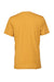 Bella + Canvas BC3001CVC/3001CVC Mens Heather CVC Short Sleeve Crewneck T-Shirt Heather Mustard Yellow Flat Back