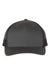Richardson Hats 112FP Mens 5 Panel Snapback Trucker Hat Charcoal Grey/Black Flat Front