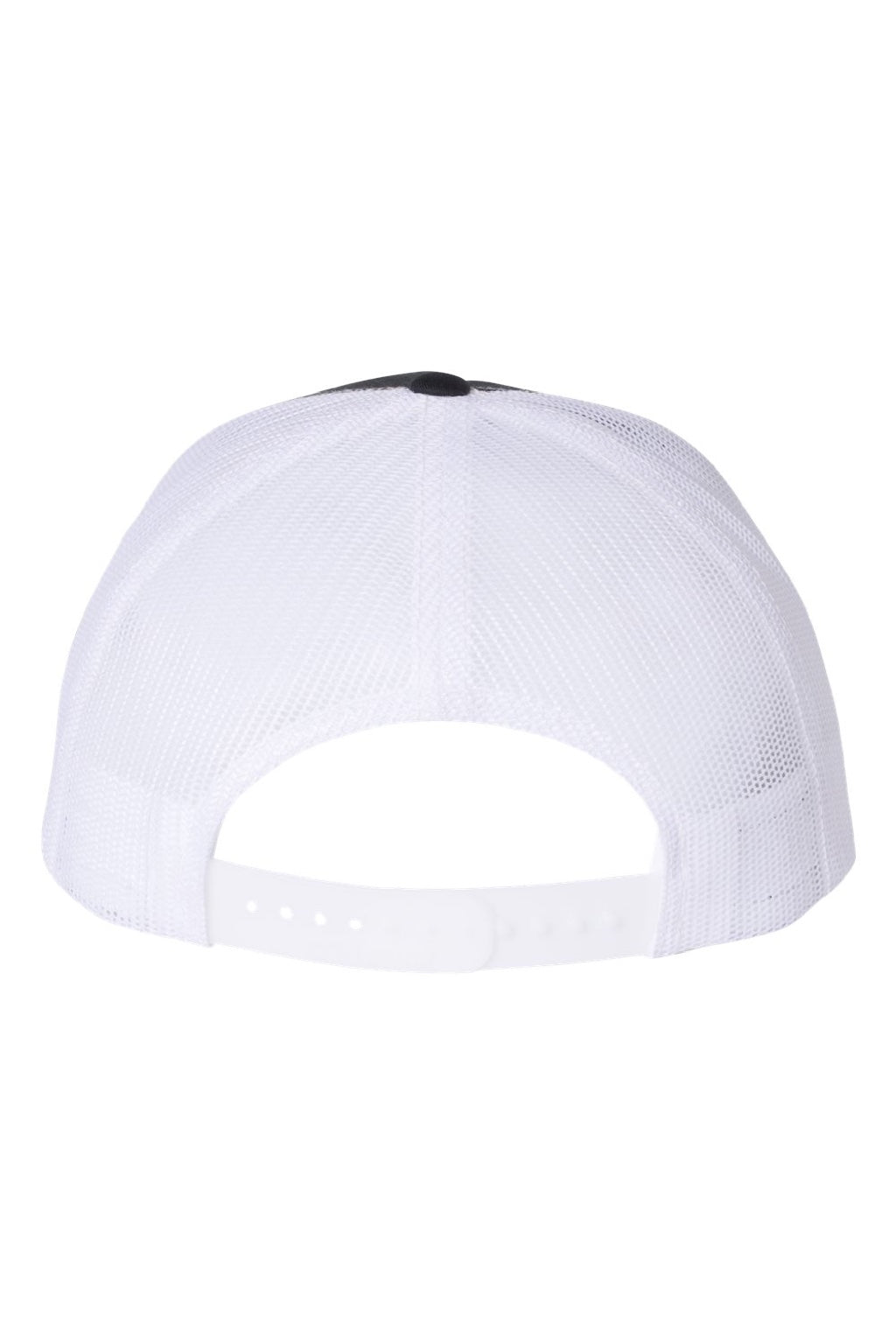 Richardson Hats 112FP Mens 5 Panel Snapback Trucker Hat Navy Blue/White Flat Back