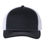 Richardson Hats Mens 5 Panel Snapback Trucker Hat - Navy Blue/White