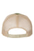 Richardson Hats 112FP Mens 5 Panel Snapback Trucker Hat Army Olive Green/Tan Flat Back