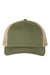 Richardson Hats 112FP Mens 5 Panel Snapback Trucker Hat Army Olive Green/Tan Flat Front