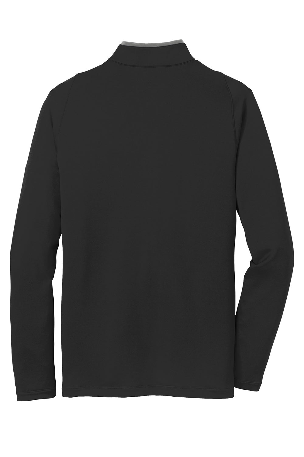 Nike 779795 Mens Dri-Fit Moisture Wicking 1/4 Zip Sweatshirt Black/Dark Grey/Red Flat Back