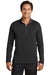 Nike 779795 Mens Dri-Fit Moisture Wicking 1/4 Zip Sweatshirt Black/Dark Grey/Red Model Front