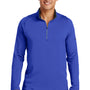 Nike Mens Dri-Fit Moisture Wicking 1/4 Zip Sweatshirt - Royal Blue/Black