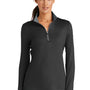 Nike Womens Dri-Fit Moisture Wicking 1/4 Zip Sweatshirt - Black/Dark Grey