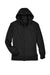 North End 78032 Womens Techno Lite Water Resistant Full Zip Hooded Jacket Black Flat Front