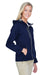 North End 78166 Womens Prospect Water Resistant Full Zip Hooded Jacket Classic Navy Blue Model 3q