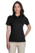 Core 365 78181 Womens Origin Performance Moisture Wicking Short Sleeve Polo Shirt Black Model Front
