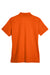 Core 365 78181 Womens Origin Performance Moisture Wicking Short Sleeve Polo Shirt Campus Orange Flat Back