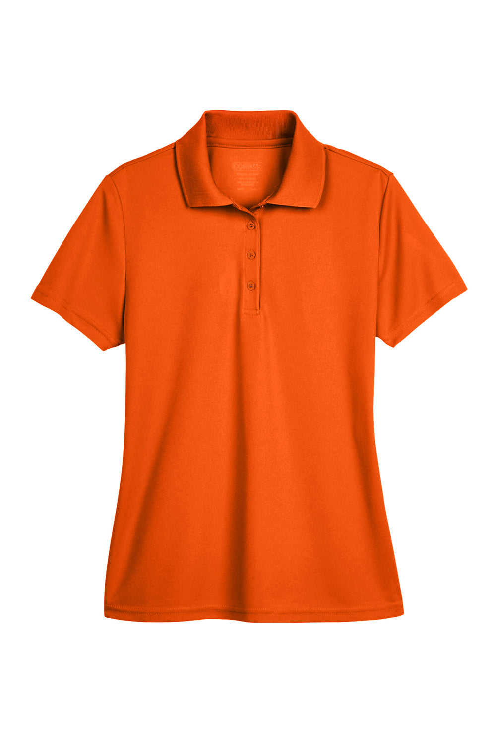 Core 365 78181 Womens Origin Performance Moisture Wicking Short Sleeve Polo Shirt Campus Orange Flat Front