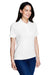 Core 365 78181 Womens Origin Performance Moisture Wicking Short Sleeve Polo Shirt White Model 3q