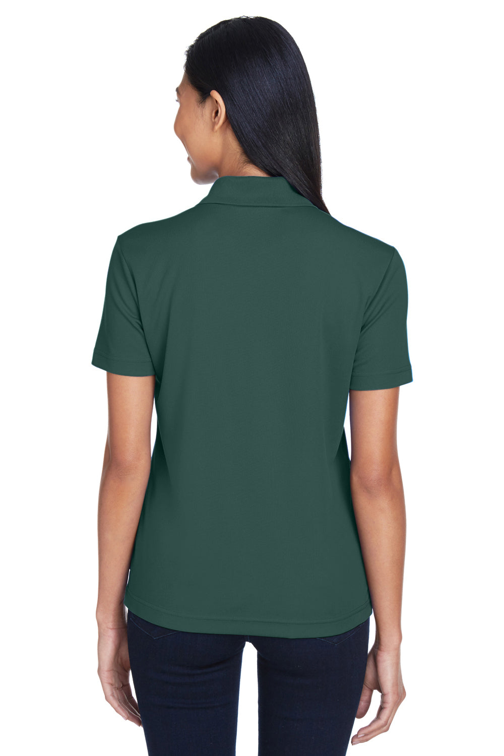 Core 365 78181P Womens Origin Performance Moisture Wicking Short Sleeve Polo Shirt w/ Pocket Forest Green Model Back