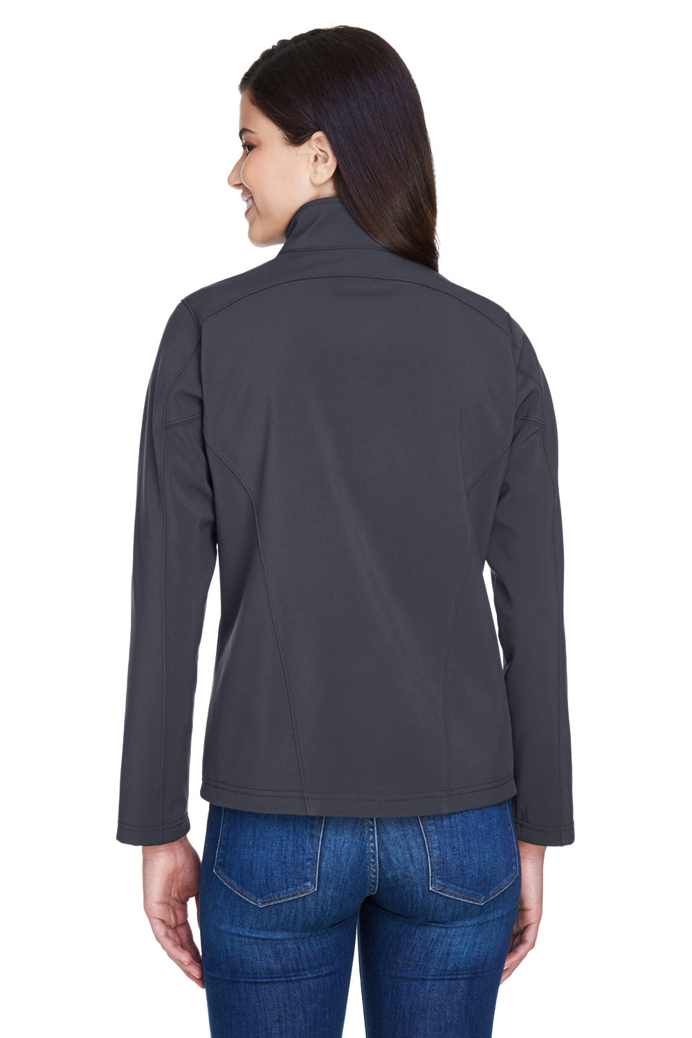 Core 365 78184 Womens Cruise Water Resistant Full Zip Jacket Carbon Grey Model Back