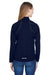 North End 78187 Womens Radar Performance Moisture Wicking 1/4 Zip Sweatshirt Classic Navy Blue/Grey Model Back