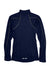 North End 78187 Womens Radar Performance Moisture Wicking 1/4 Zip Sweatshirt Classic Navy Blue/Grey Flat Back