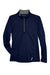 North End 78187 Womens Radar Performance Moisture Wicking 1/4 Zip Sweatshirt Classic Navy Blue/Grey Flat Front