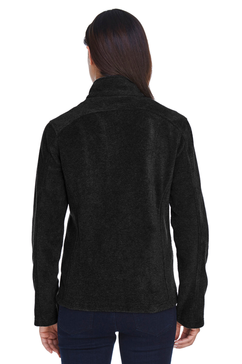 Core 365 78190 Womens Journey Pill Resistant Fleece Full Zip Jacket Black Model Back