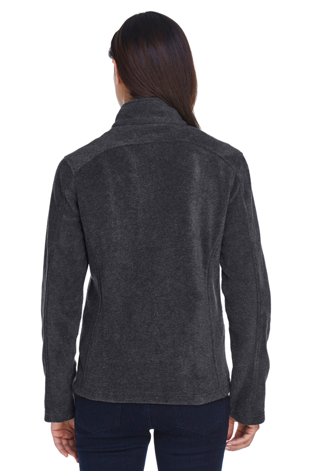 Core 365 78190 Womens Journey Pill Resistant Fleece Full Zip Jacket Heather Charcoal Grey Model Back
