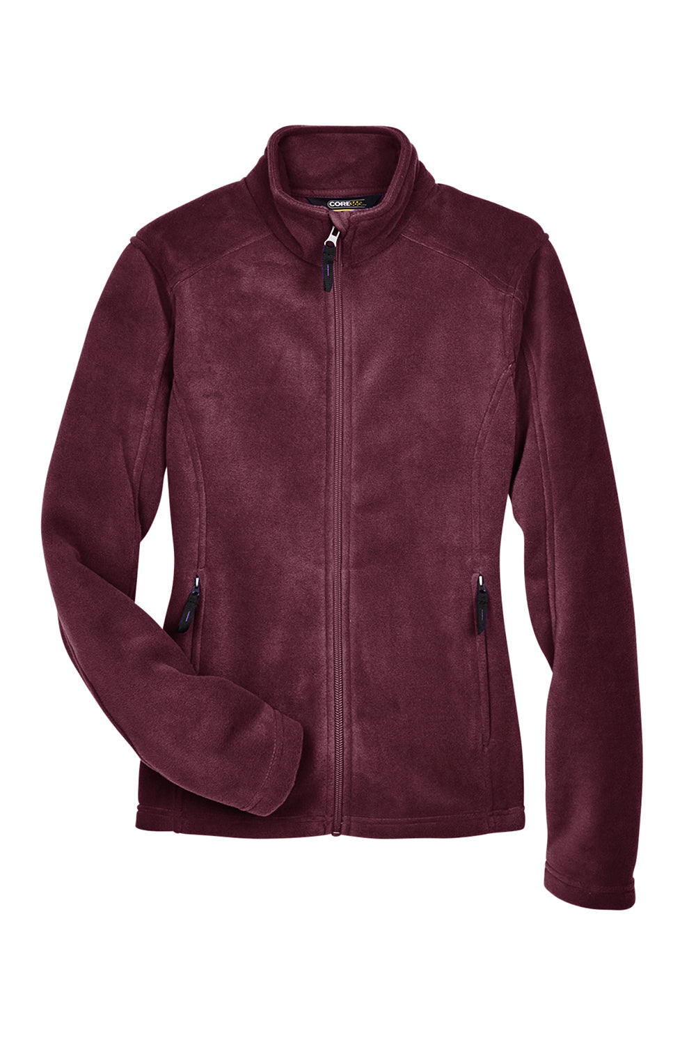 Core 365 78190 Womens Journey Pill Resistant Fleece Full Zip Jacket Burgundy Flat Front