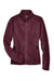 Core 365 78190 Womens Journey Pill Resistant Fleece Full Zip Jacket Burgundy Flat Front