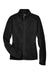 Core 365 78190 Womens Journey Pill Resistant Fleece Full Zip Jacket Black Flat Front