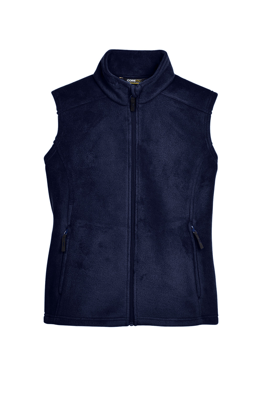 Core 365 78191 Womens Journey Pill Resistant Fleece Full Zip Vest Classic Navy Blue Flat Front
