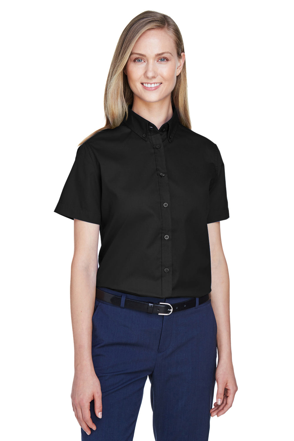 black short sleeve dress shirt womens Women's Black Linen Shirt Short Sleeve