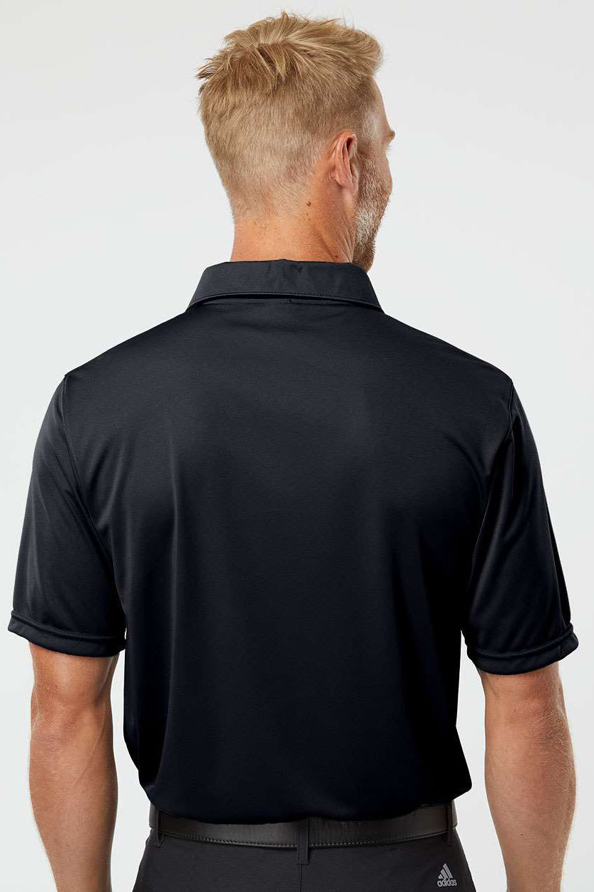 Augusta Sportswear 5017 Mens Vital Moisture Wicking Short Sleeve Polo Shirt Black Model Back