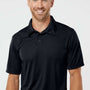 Augusta Sportswear Mens Vital Moisture Wicking Short Sleeve Polo Shirt - Black - NEW