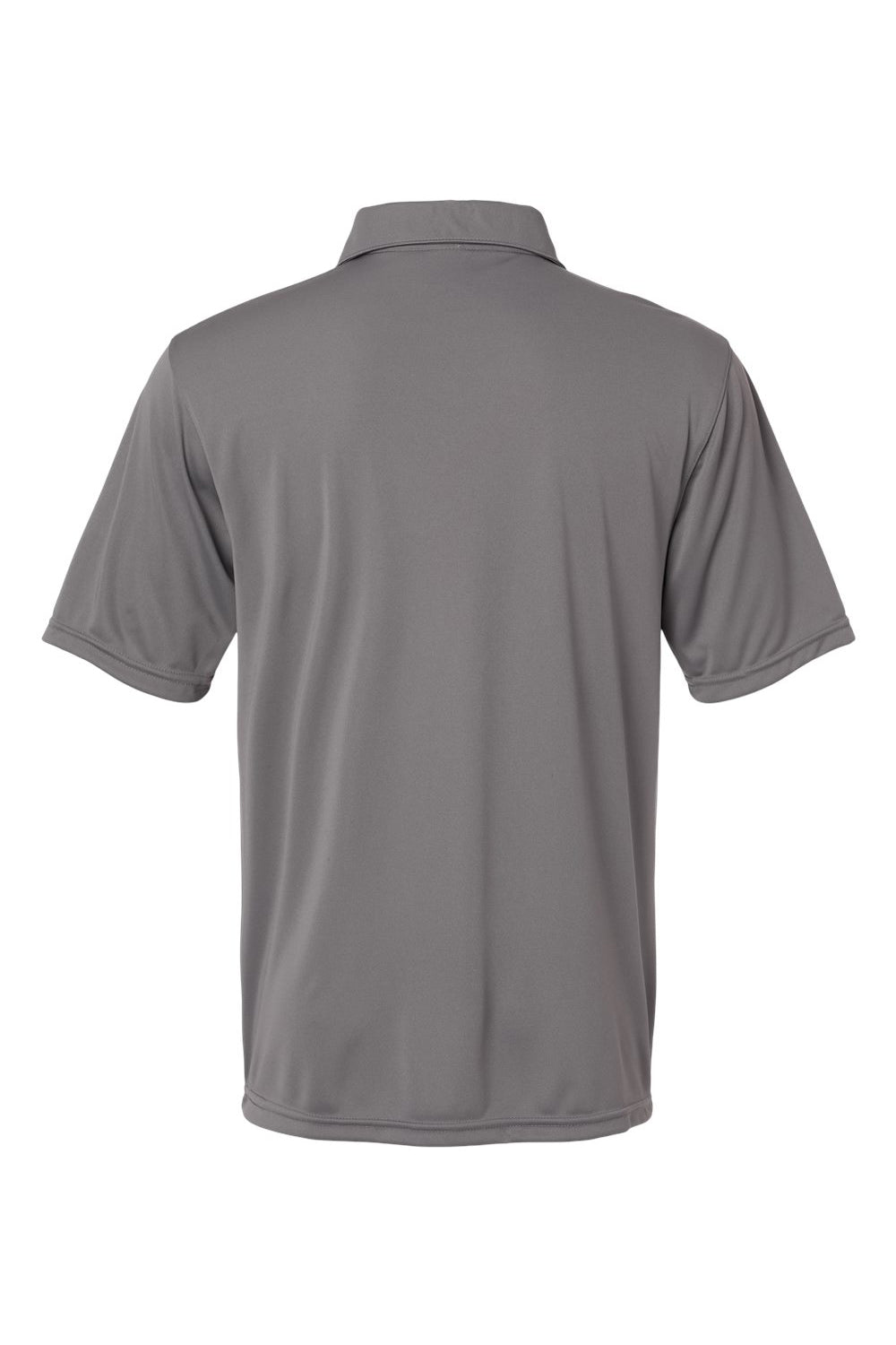 Augusta Sportswear 5017 Mens Vital Moisture Wicking Short Sleeve Polo Shirt Graphite Grey Flat Back