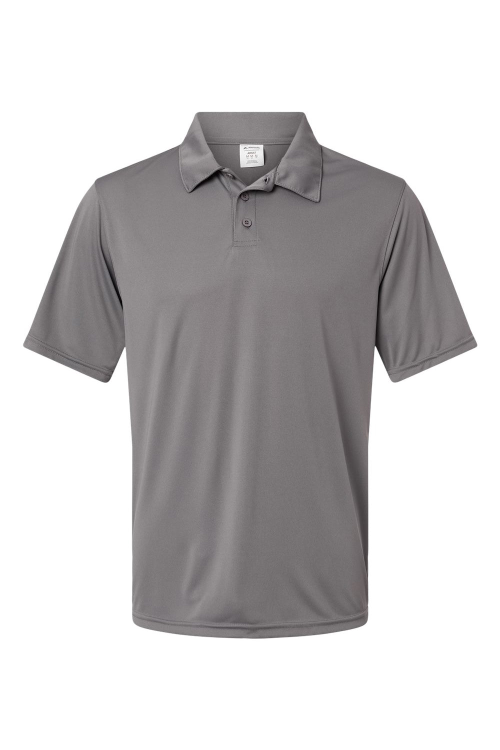 Augusta Sportswear 5017 Mens Vital Moisture Wicking Short Sleeve Polo Shirt Graphite Grey Flat Front