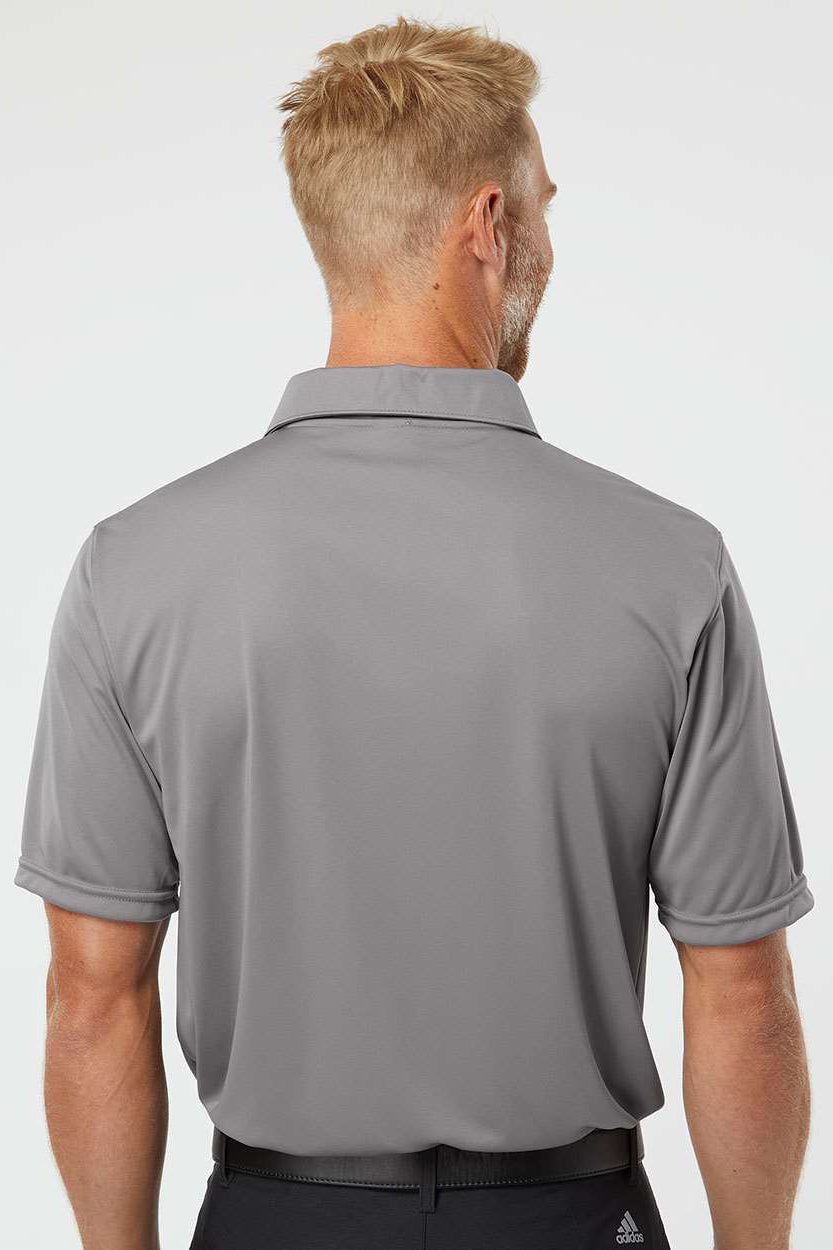 Augusta Sportswear 5017 Mens Vital Moisture Wicking Short Sleeve Polo Shirt Graphite Grey Model Back