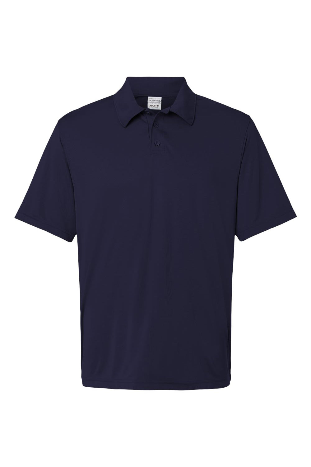 Augusta Sportswear 5017 Mens Vital Moisture Wicking Short Sleeve Polo Shirt Navy Blue Flat Front