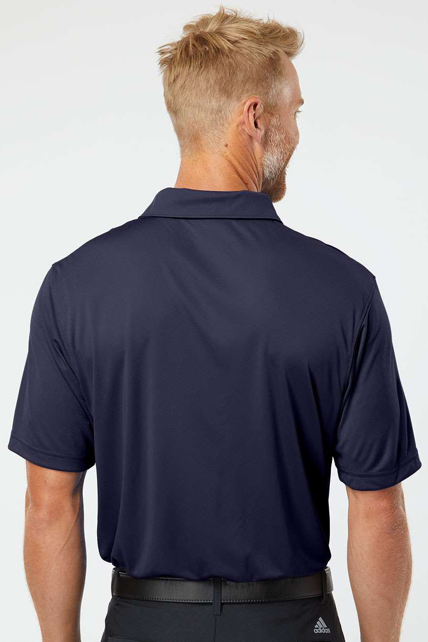 Augusta Sportswear 5017 Mens Vital Moisture Wicking Short Sleeve Polo Shirt Navy Blue Model Back