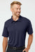 Augusta Sportswear 5017 Mens Vital Moisture Wicking Short Sleeve Polo Shirt Navy Blue Model Front